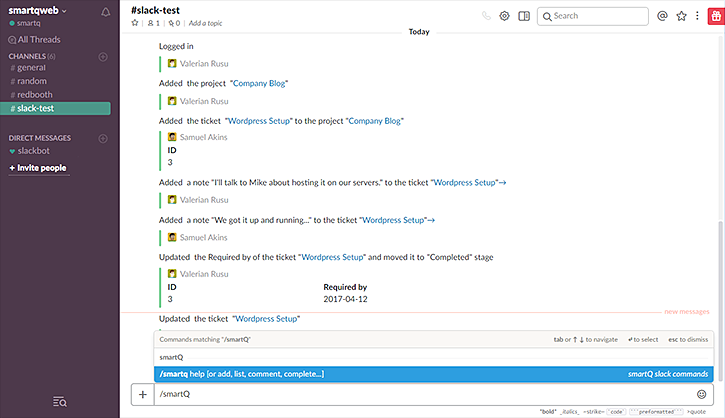 Integration for Slack